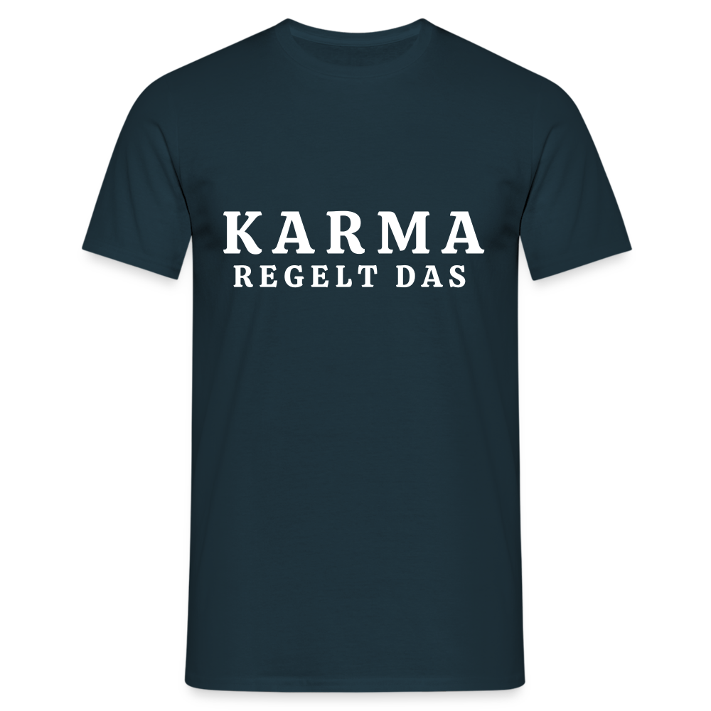 Karma regelt das Herren T-Shirt - Navy
