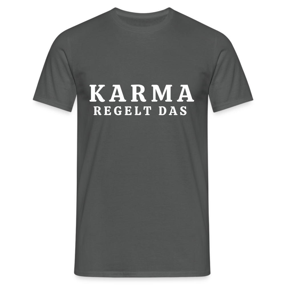 Karma regelt das Herren T-Shirt - Anthrazit