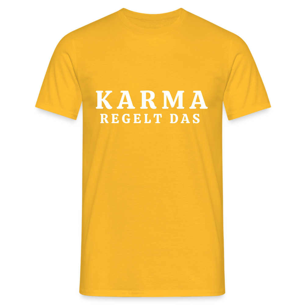 Karma regelt das Herren T-Shirt - Gelb