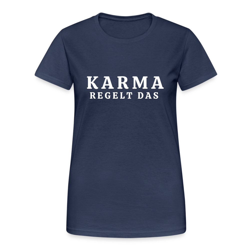 Karma regelt das Damen T-Shirt - Navy
