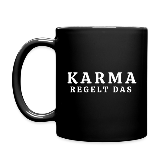Karma regelt das Tasse - Schwarz