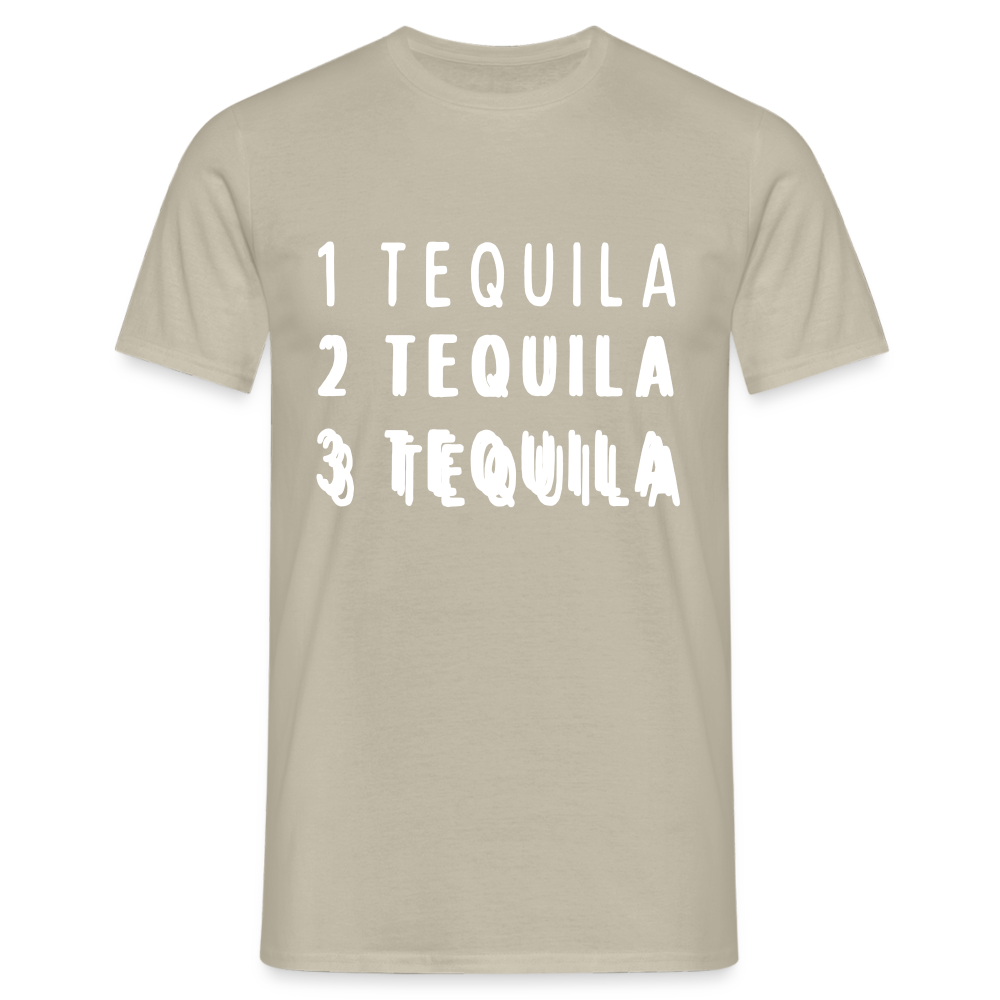 1 Tequila 2 Tequila 3 Tequila Herren T-Shirt - Sandbeige