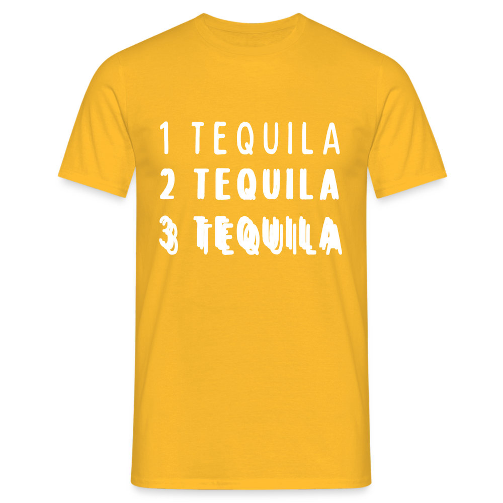 1 Tequila 2 Tequila 3 Tequila Herren T-Shirt - Gelb