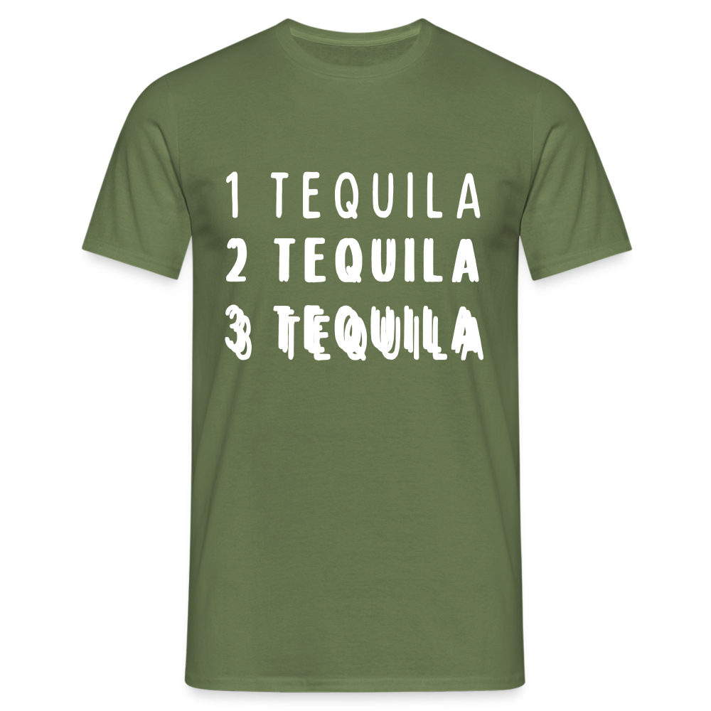 1 Tequila 2 Tequila 3 Tequila Herren T-Shirt - Militärgrün