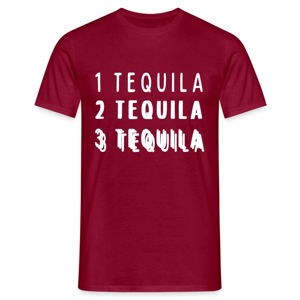 1 Tequila 2 Tequila 3 Tequila Herren T-Shirt - Ziegelrot