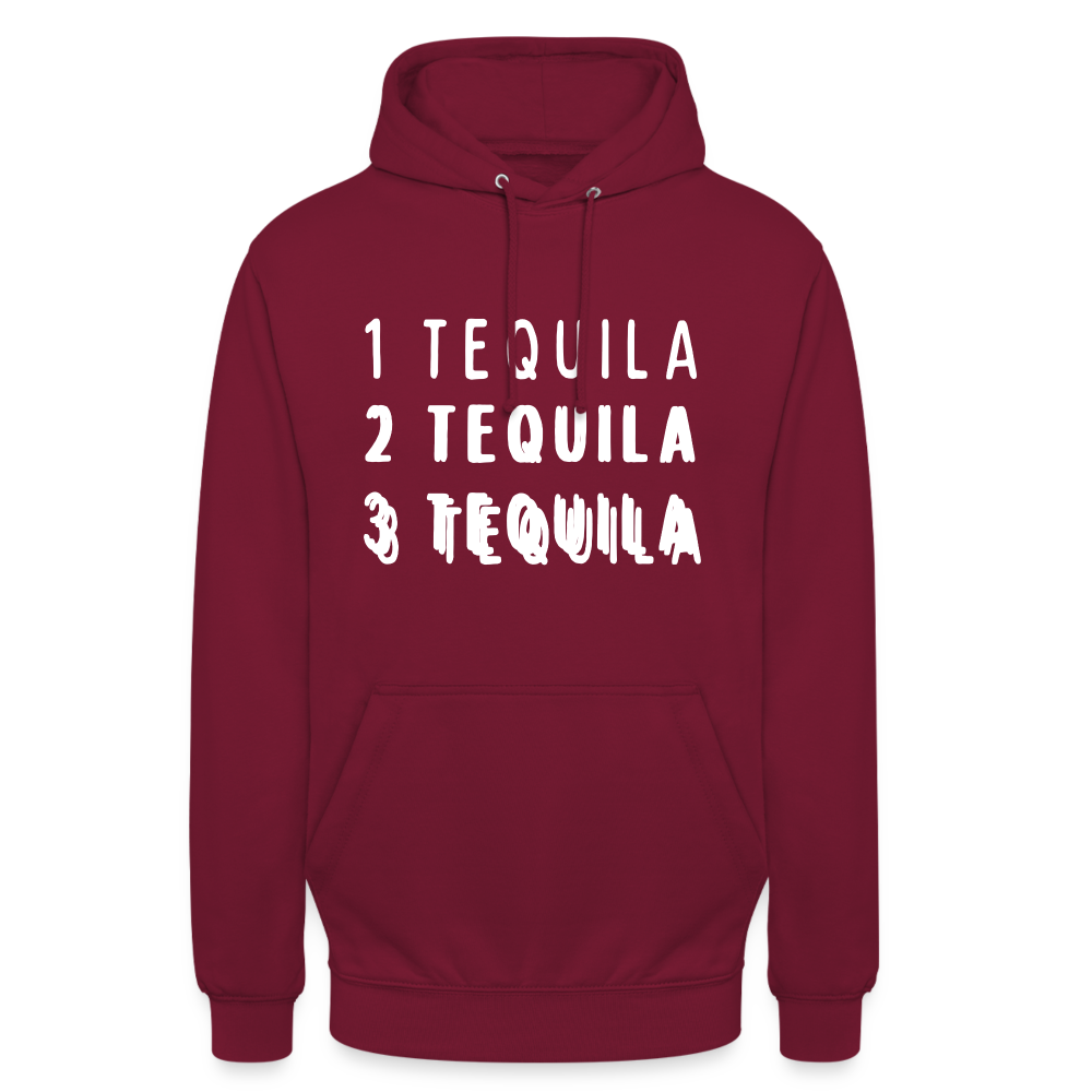 1 Tequila 2 Tequila 3 Tequila Unisex Hoodie - Bordeaux