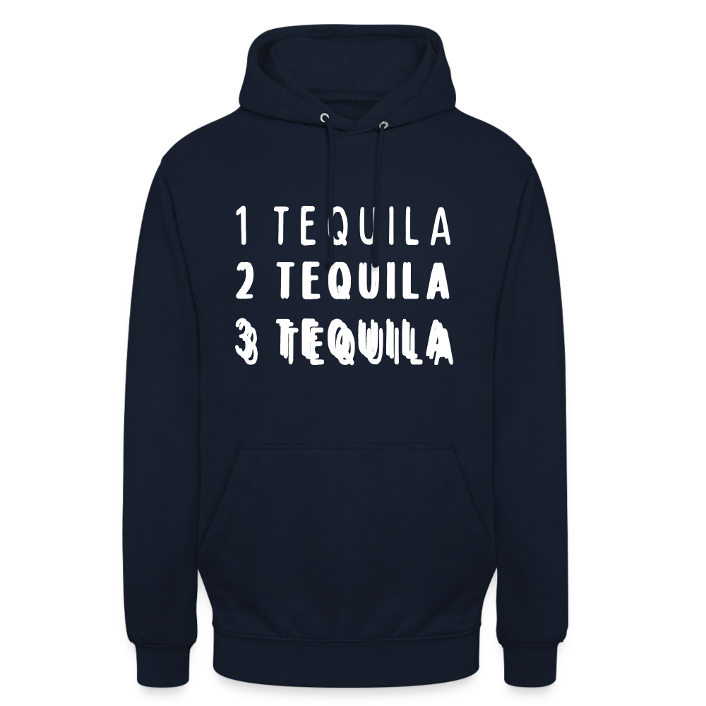 1 Tequila 2 Tequila 3 Tequila Unisex Hoodie - Navy