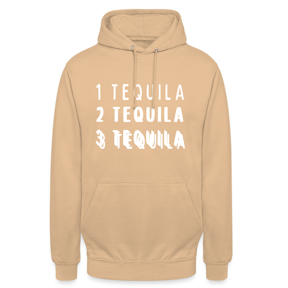 1 Tequila 2 Tequila 3 Tequila Unisex Hoodie - Beige