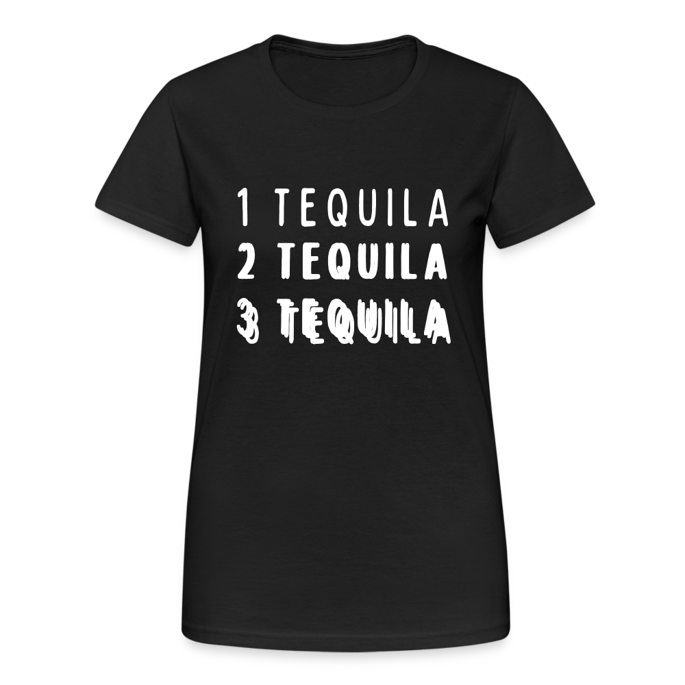 1 Tequila 2 Tequila 3 Tequila Damen T-Shirt - Schwarz