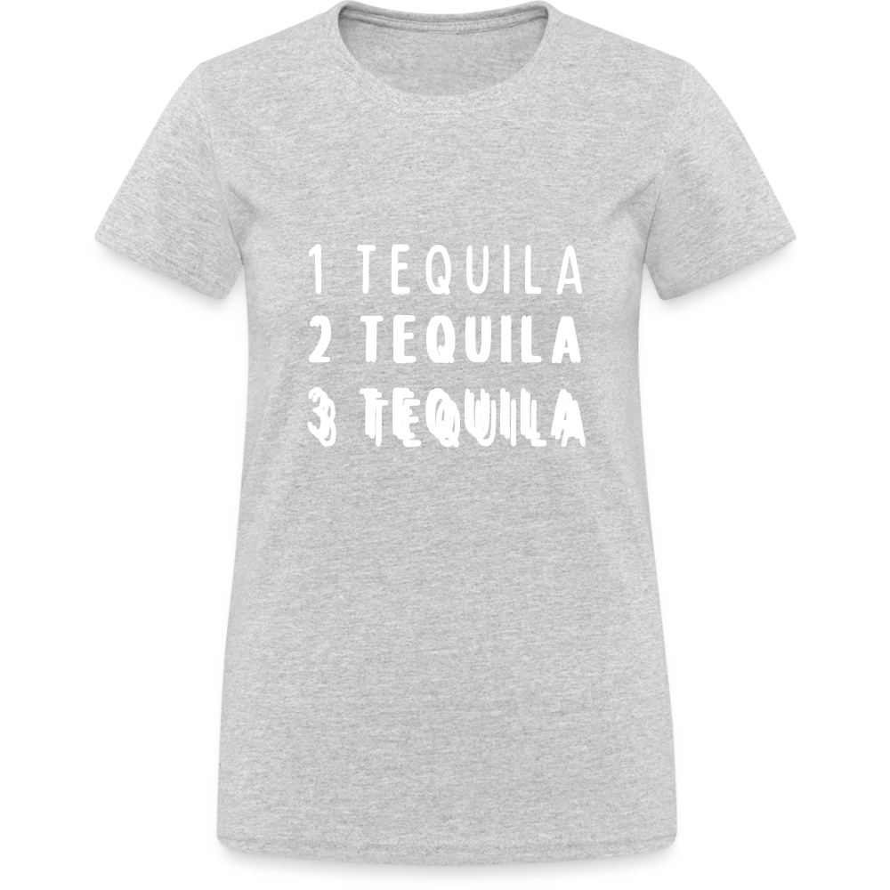 1 Tequila 2 Tequila 3 Tequila Damen T-Shirt - Grau meliert