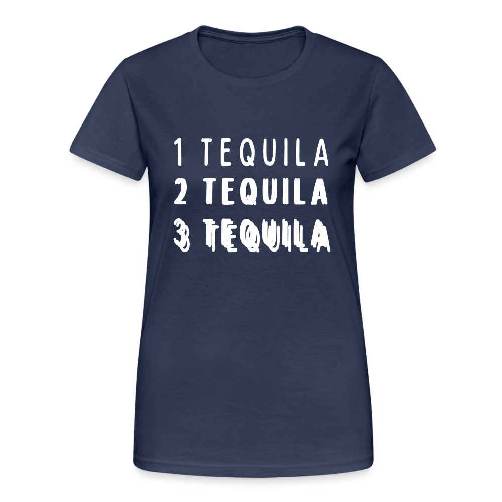1 Tequila 2 Tequila 3 Tequila Damen T-Shirt - Navy