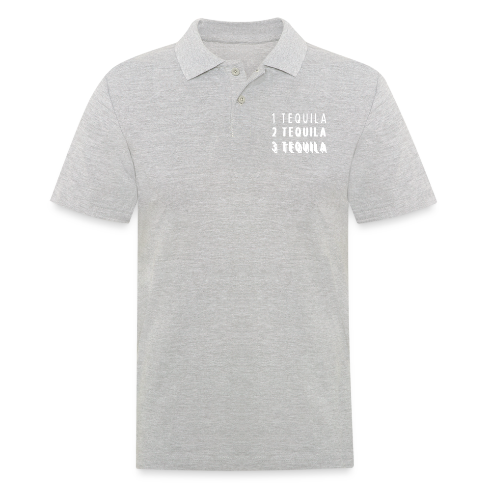 1 Tequila 2 Tequila 3 Tequila Herren Poloshirt - Grau meliert