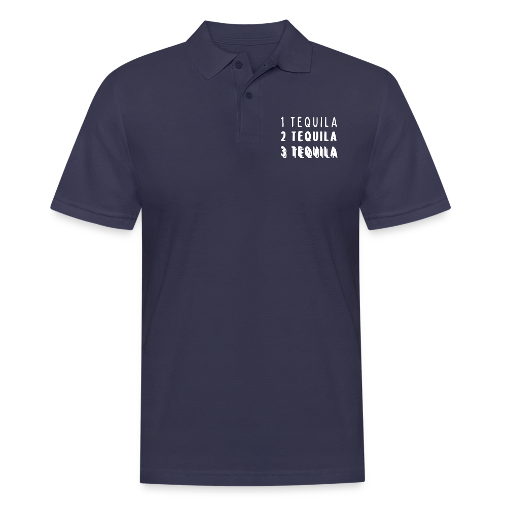 1 Tequila 2 Tequila 3 Tequila Herren Poloshirt - Navy