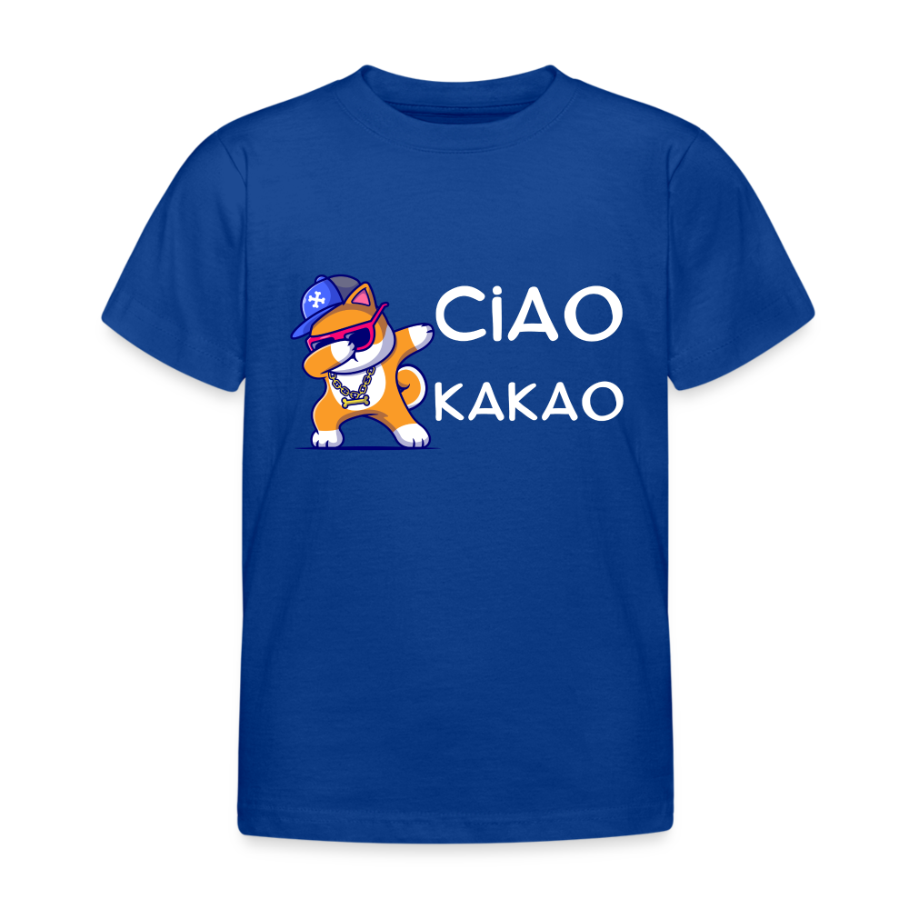 Dabbing Big Doggo Ciao Kakao T-Shirt - Schwarz/Blau/Rot - Royalblau