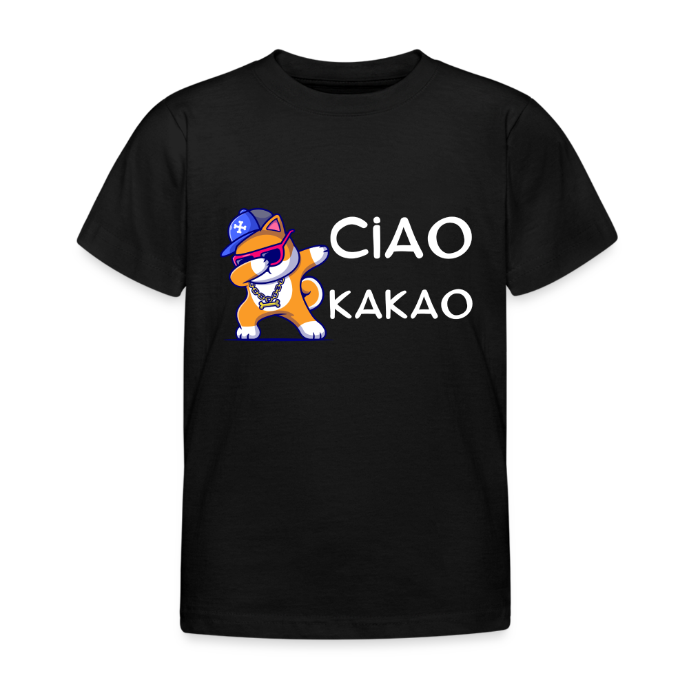Dabbing Big Doggo Ciao Kakao T-Shirt - Schwarz/Blau/Rot - Schwarz