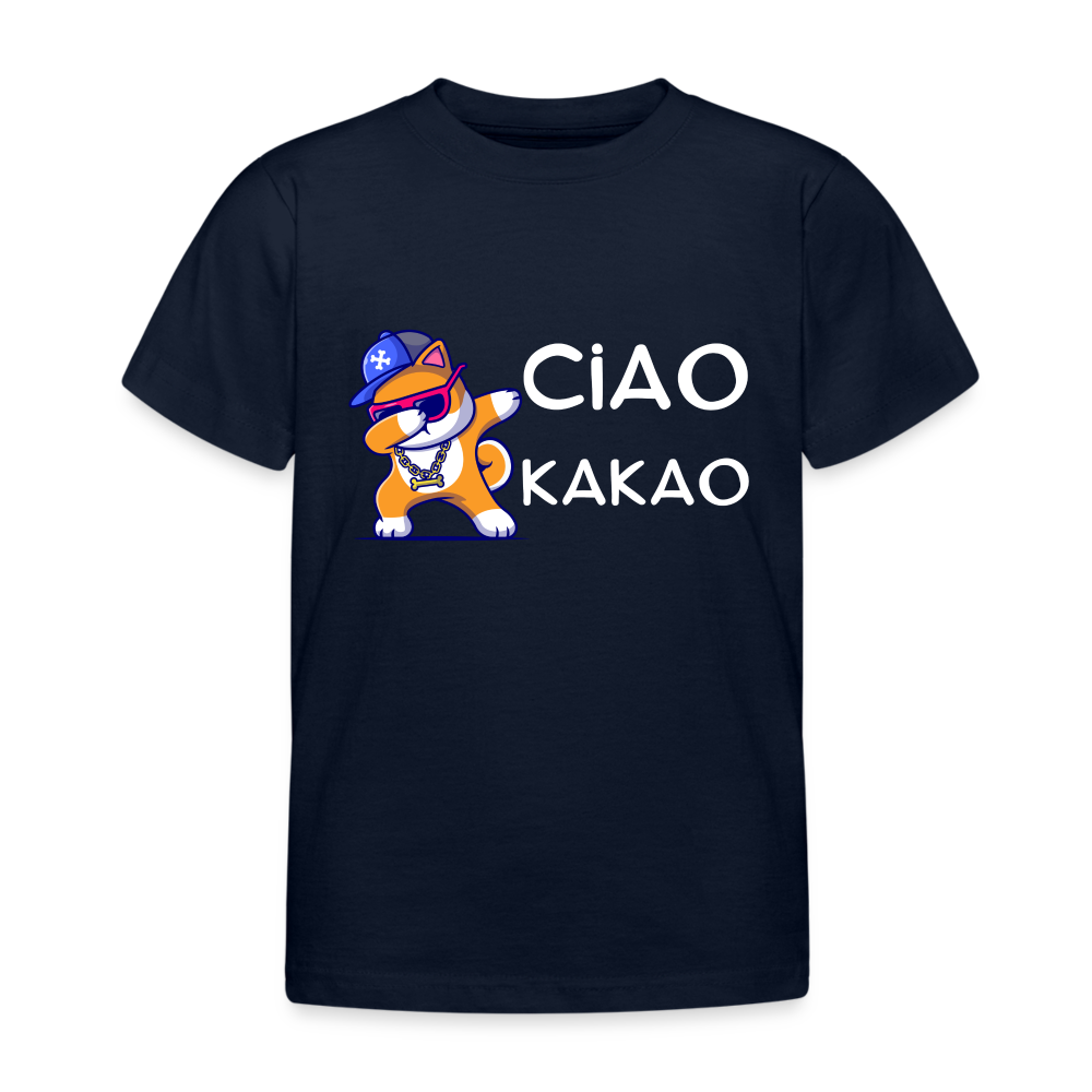 Dabbing Big Doggo Ciao Kakao T-Shirt - Schwarz/Blau/Rot - Navy