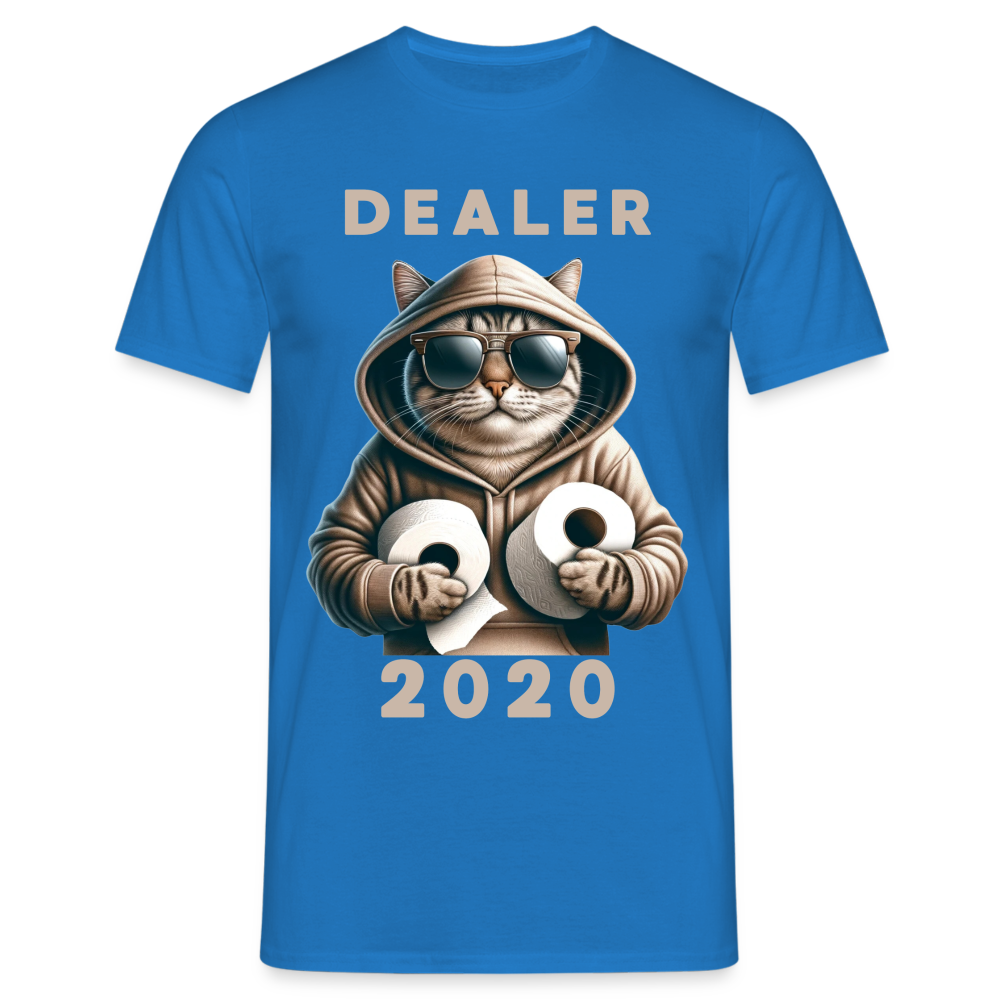 Dealer 2020 Katze mit Hoodie und Toilettenpapier-Rollen Herren T-Shirt - Royalblau