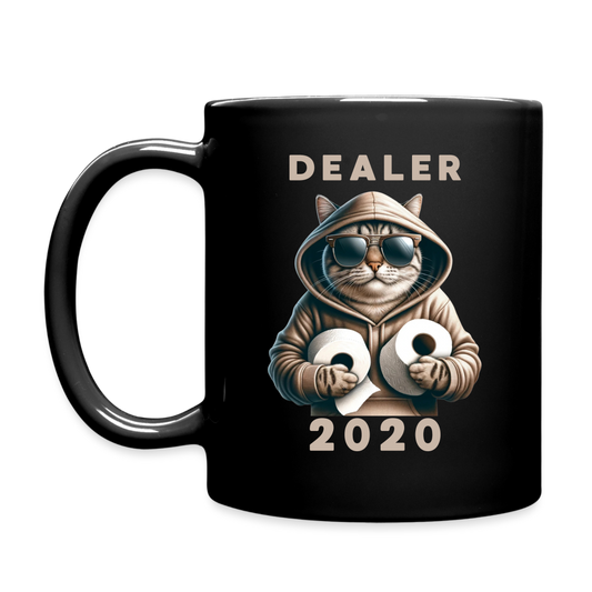 Dealer 2020 Katze mit Hoodie und Toilettenpapier-Rollen Tasse - Schwarz