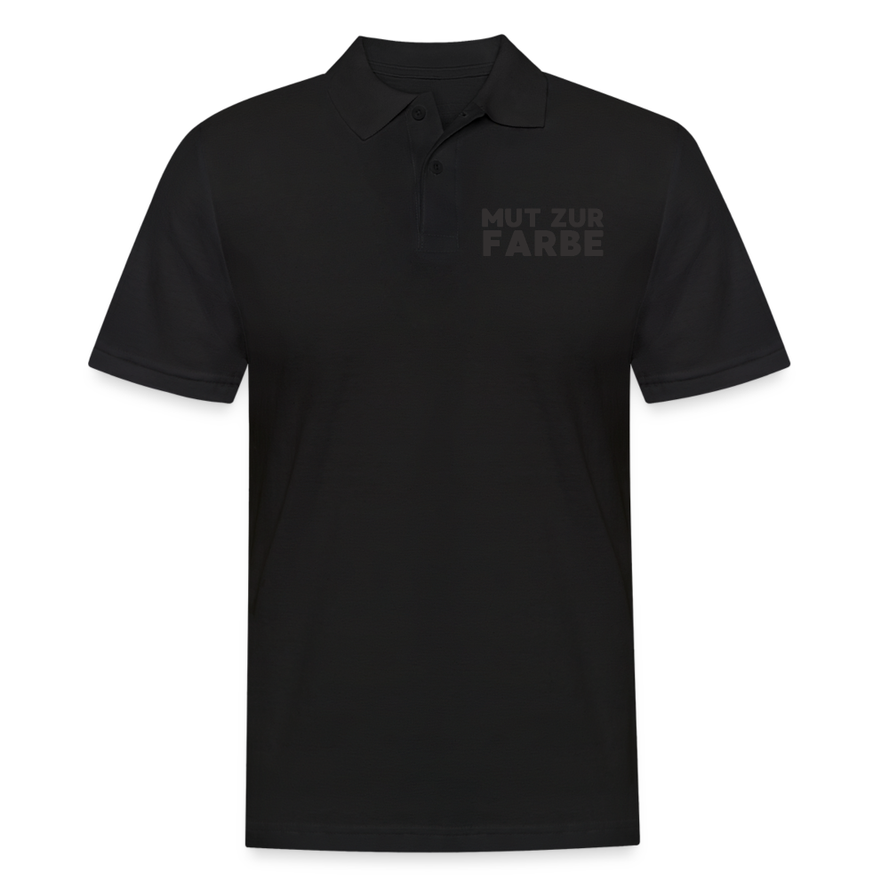 Mut zur Farbe Black Edition Herren Poloshirt - Schwarz