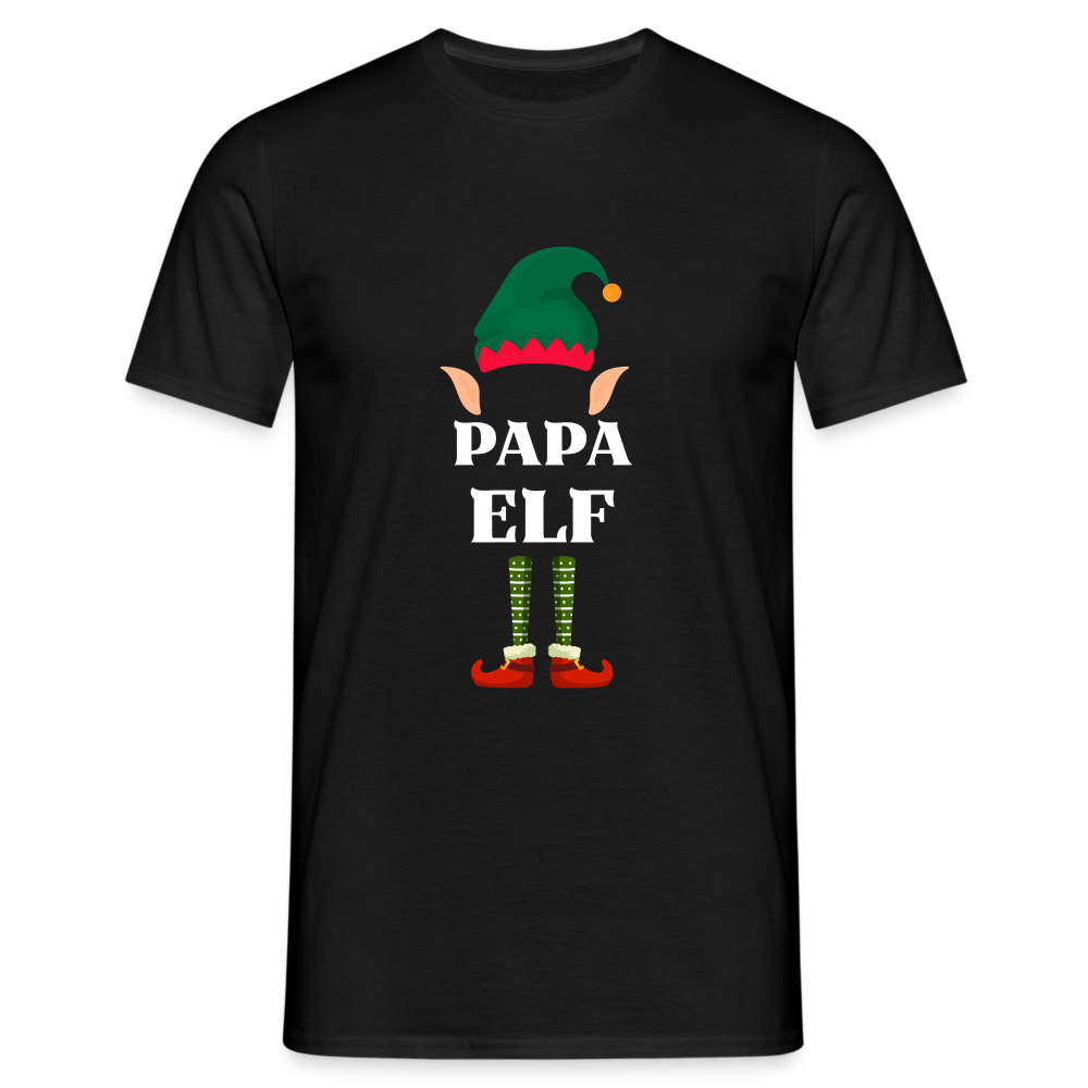 Papa Elf Herren T-Shirt - Schwarz