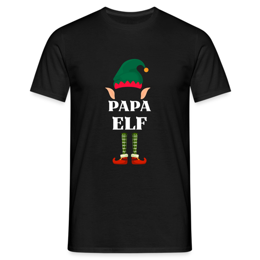 Papa Elf Herren T-Shirt - Schwarz
