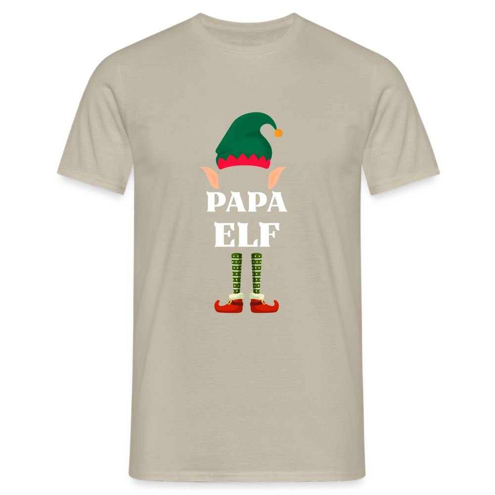 Papa Elf Herren T-Shirt - Sandbeige