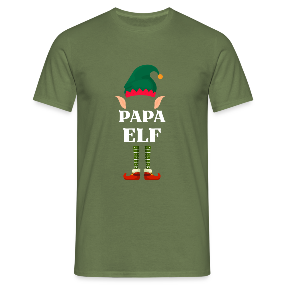 Papa Elf Herren T-Shirt - Militärgrün