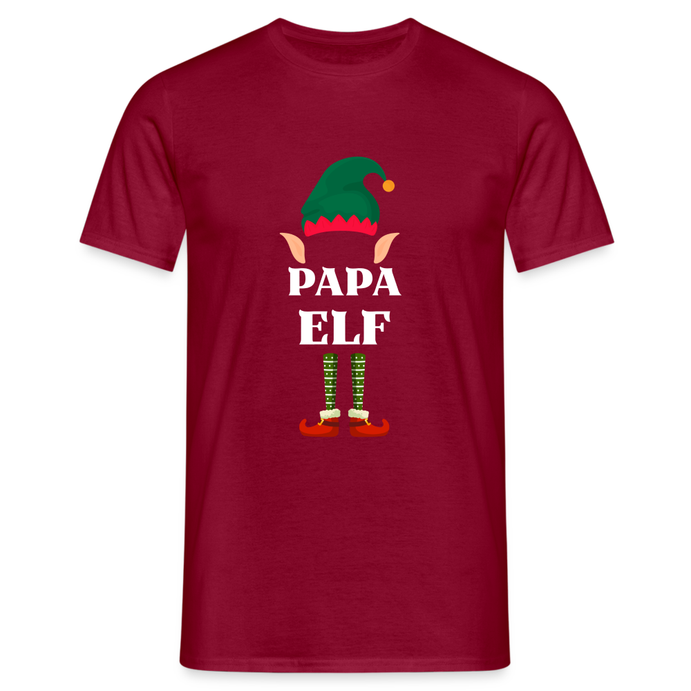 Papa Elf Herren T-Shirt - Ziegelrot