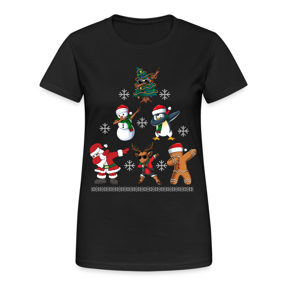 Dabbing Weihnachtszauber Damen T-Shirt - Schwarz