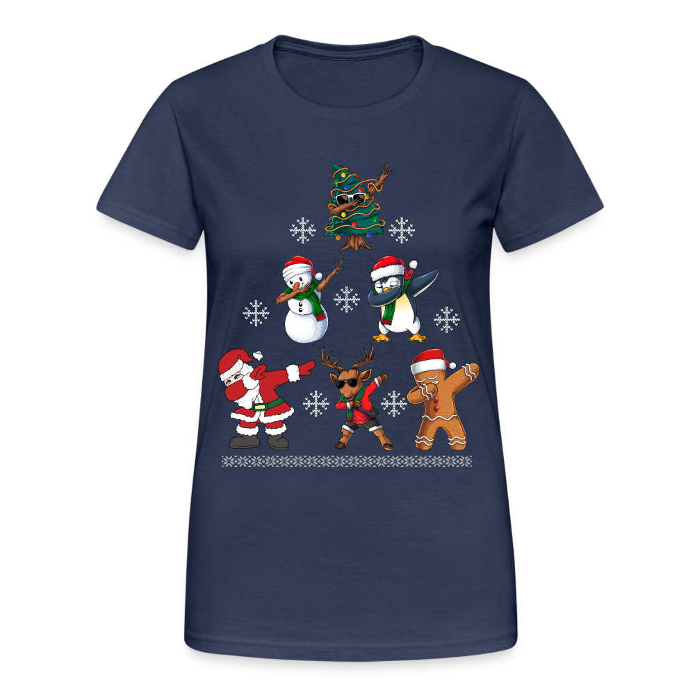 Dabbing Weihnachtszauber Damen T-Shirt - Navy