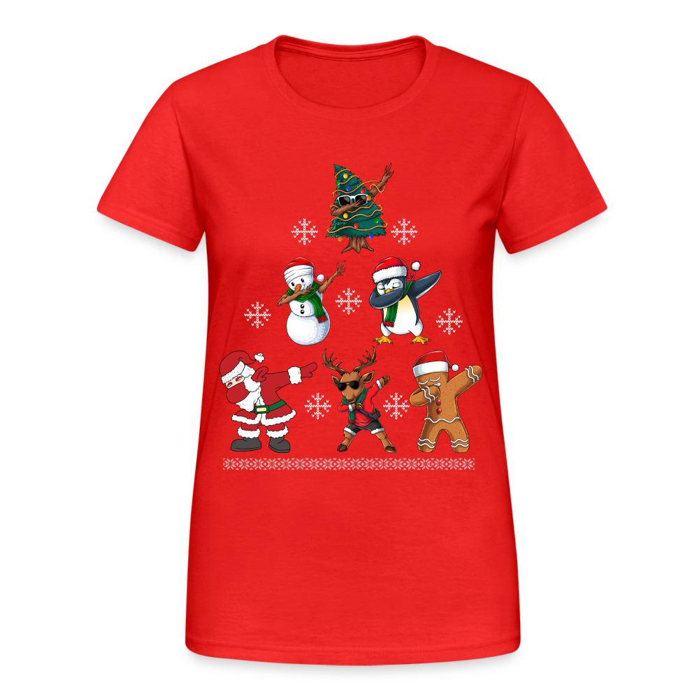 Dabbing Weihnachtszauber Damen T-Shirt - Rot