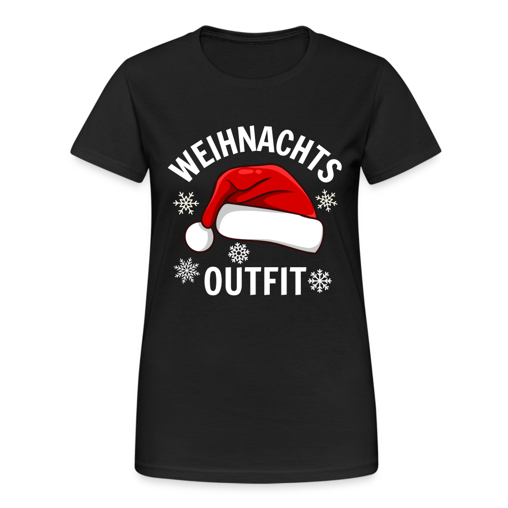 Weihnachtszauberlook Weihnachtsoutfit Damen T-Shirt - Schwarz