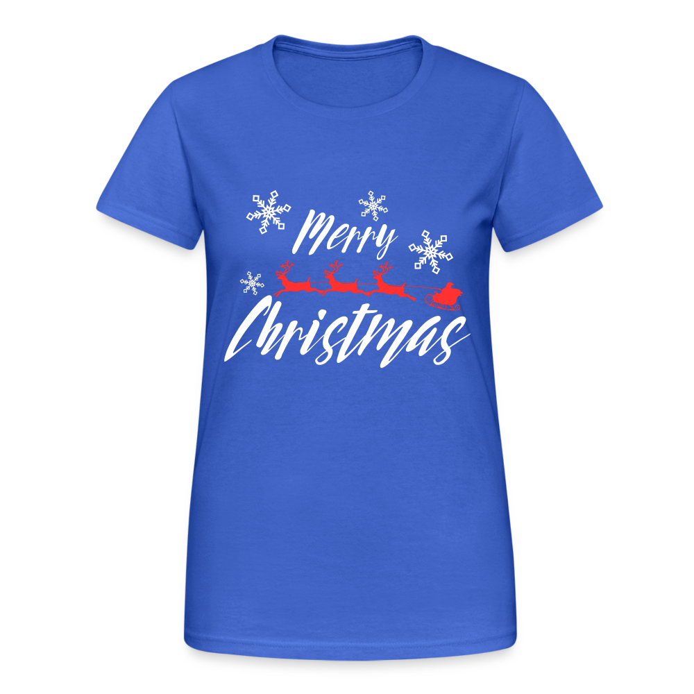 Merry Christmas Sleigh Spirit Damen T-Shirt - Königsblau