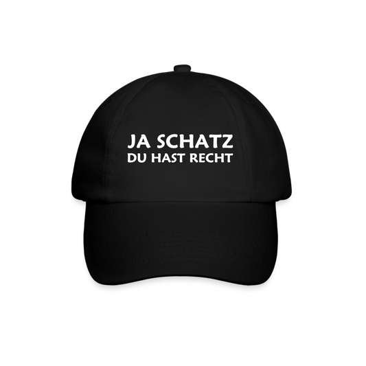 Ja Schatz du hast recht Cap - Schwarz/Schwarz