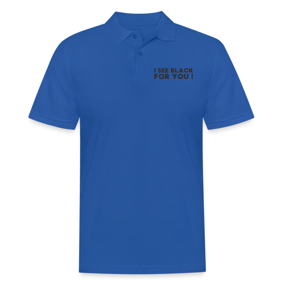 I see black for you Herren Poloshirt - Royalblau