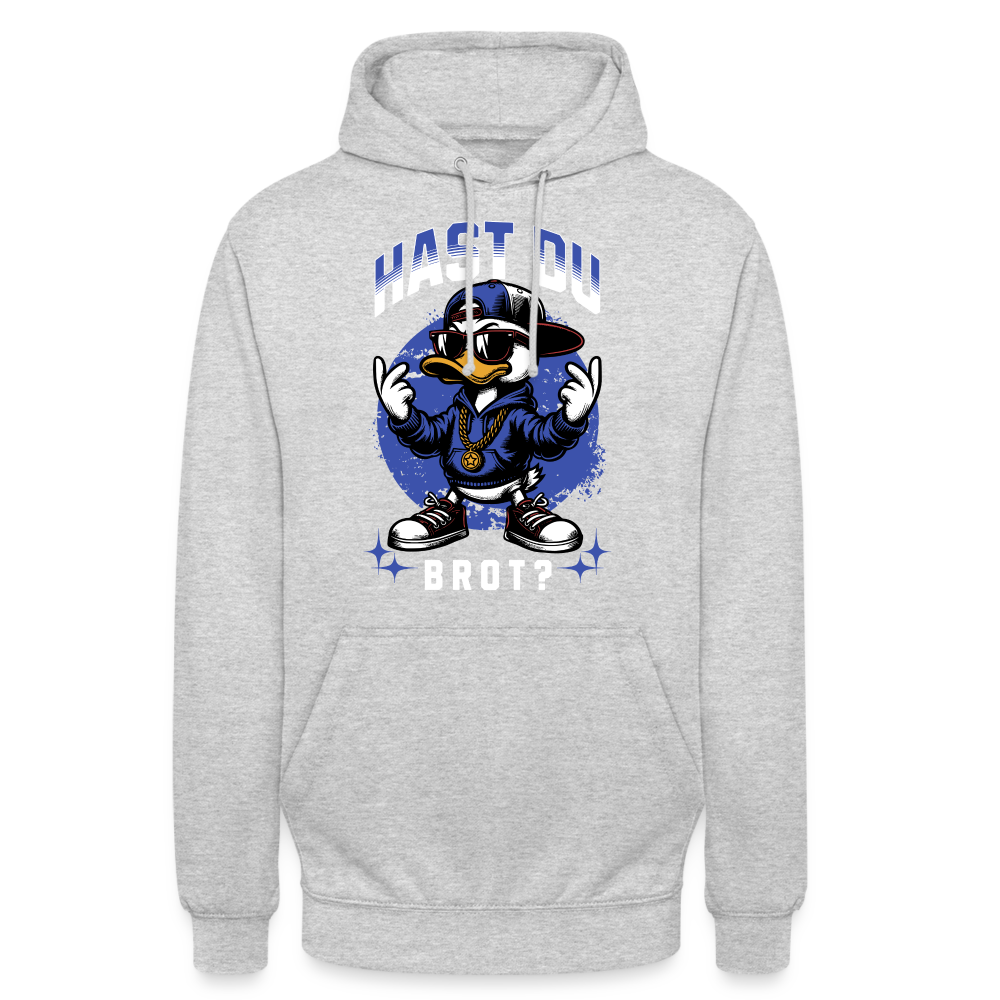 Hast du Brot? Ente Unisex Hoodie - Hellgrau meliert