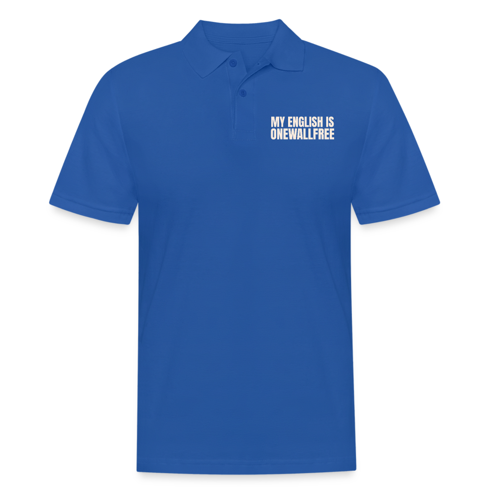 My English is onewallfree Denglish Herren Poloshirt - Royalblau