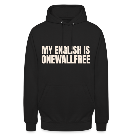 My English is onewallfree Denglish Herren T-Shirt - Schwarz