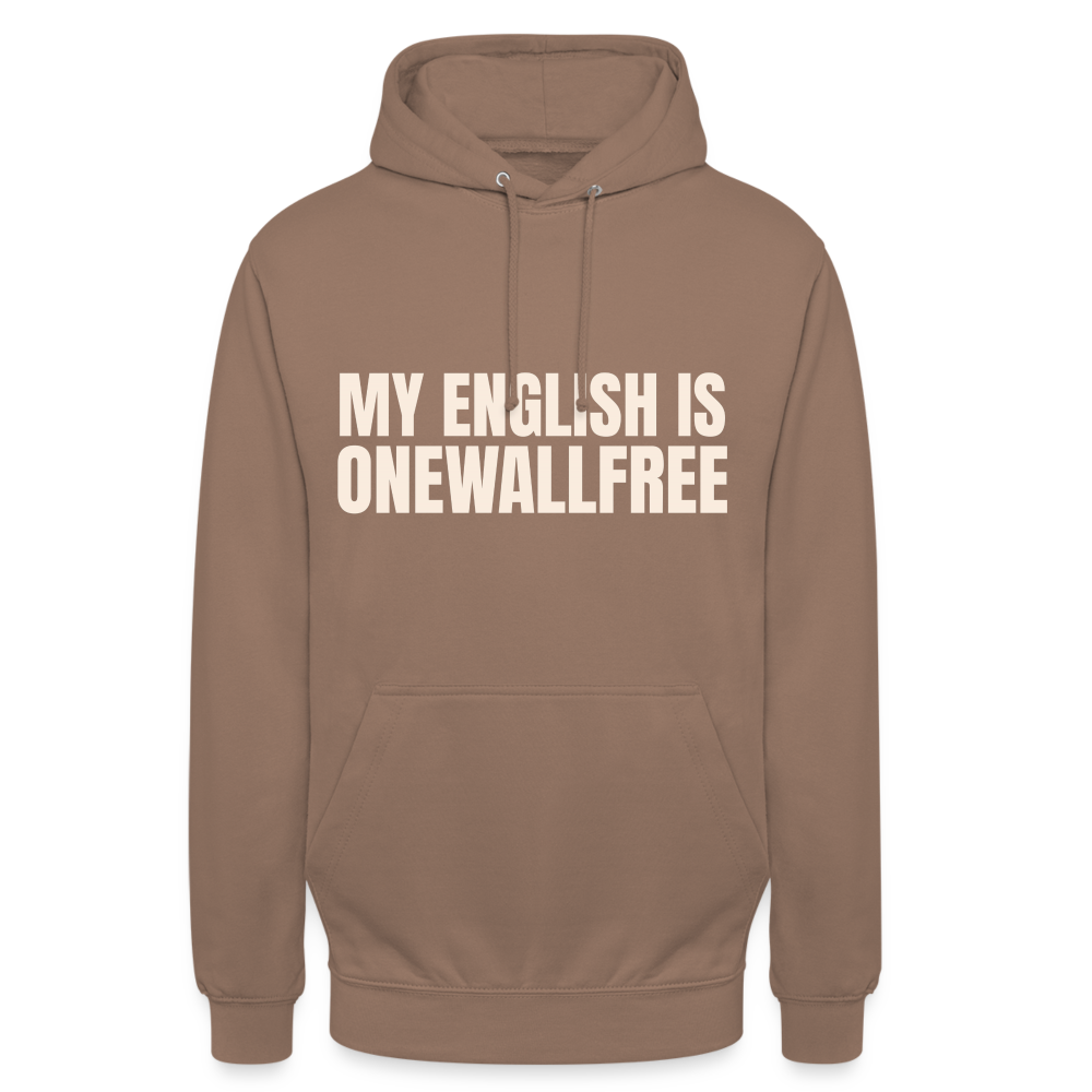 My English is onewallfree Denglish Herren T-Shirt - Mokka