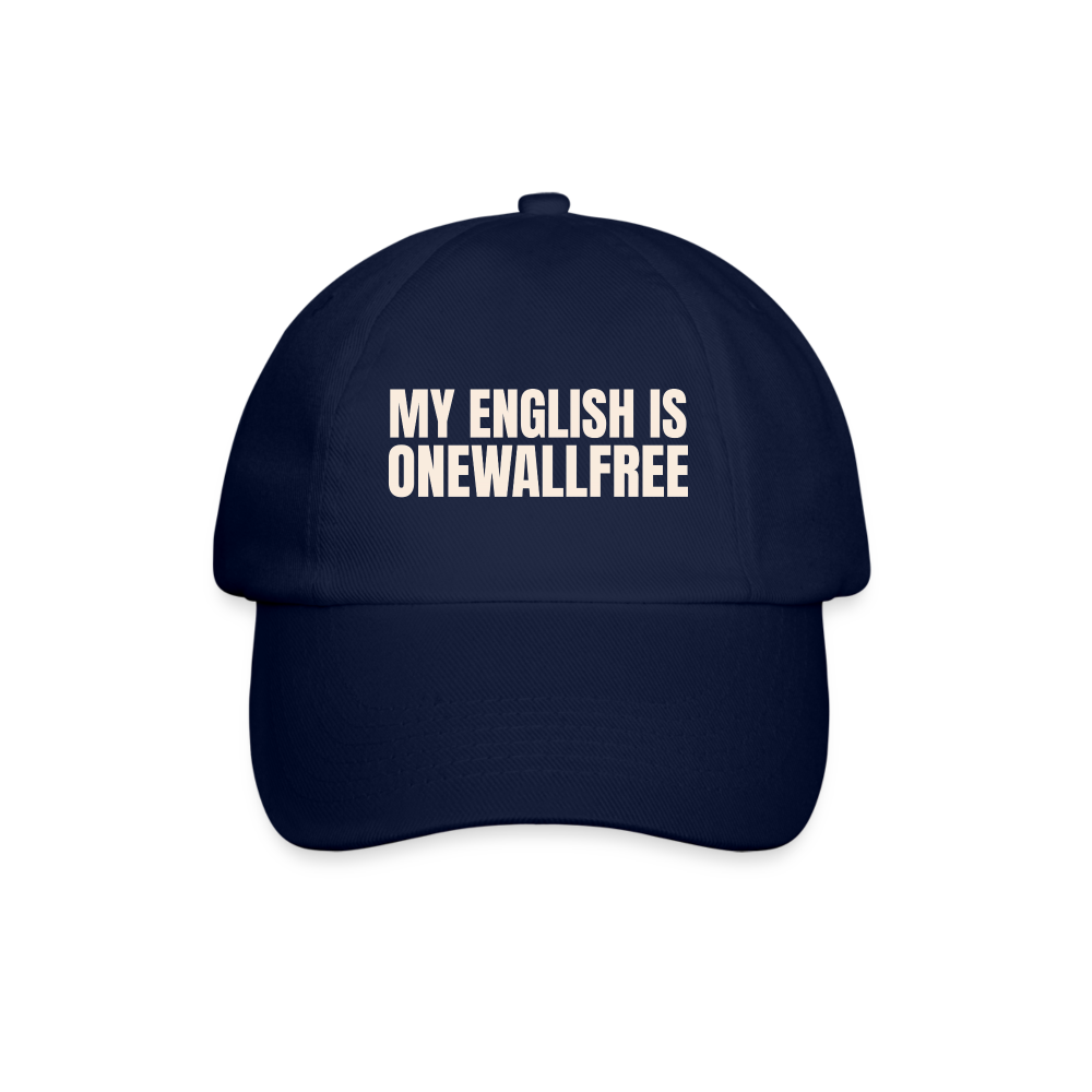 My English is onewallfree Denglish Cap - Blau/Blau