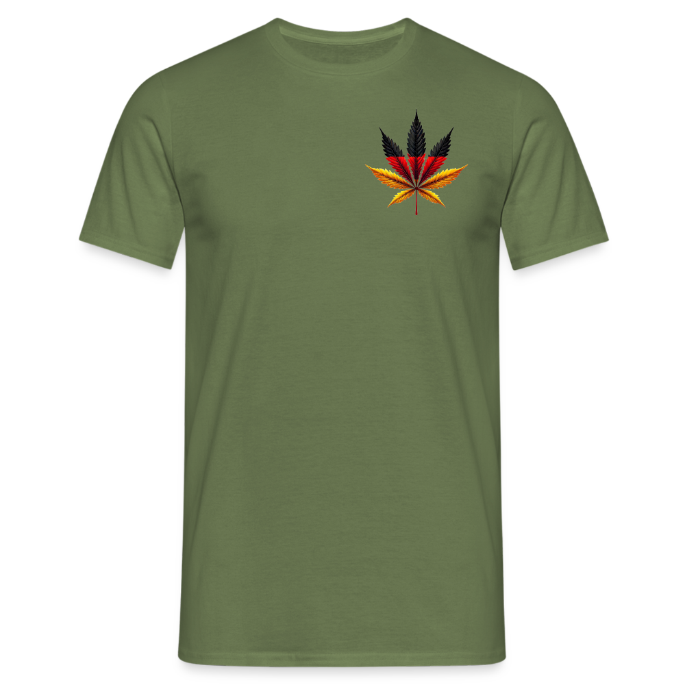 Cannabisblatt Germany Herren T-Shirt - Militärgrün