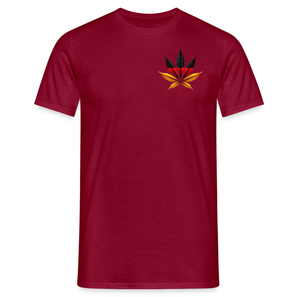 Cannabisblatt Germany Herren T-Shirt - Ziegelrot