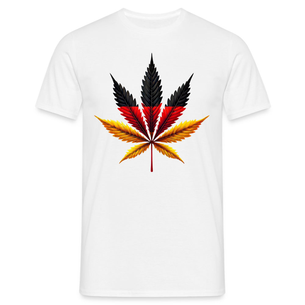 Cannabisblatt Germany Herren T-Shirt - Weiß