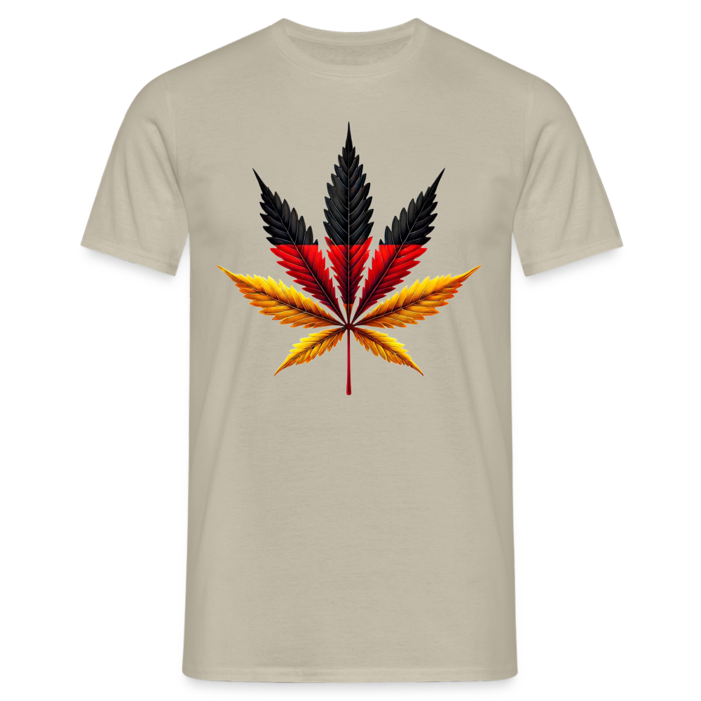 Cannabisblatt Germany Herren T-Shirt - Sandbeige