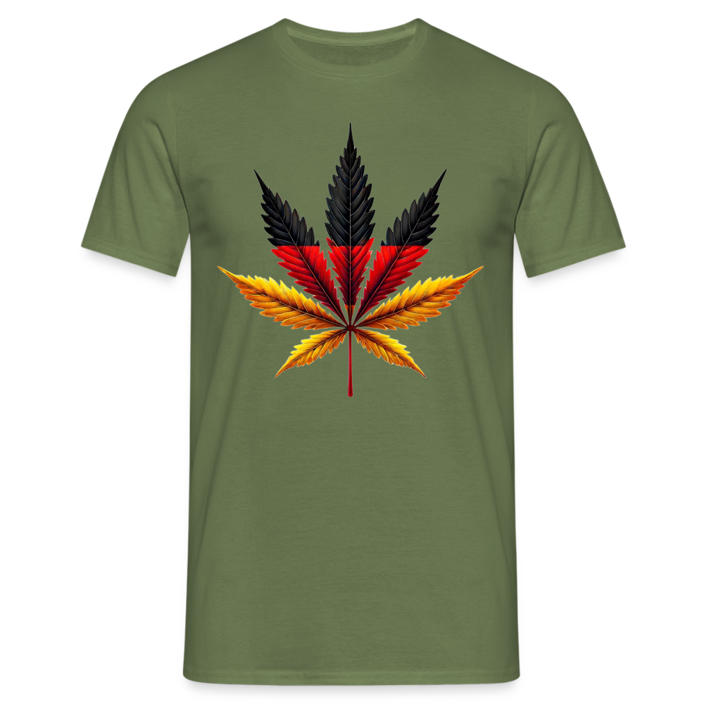 Cannabisblatt Germany Herren T-Shirt - Militärgrün