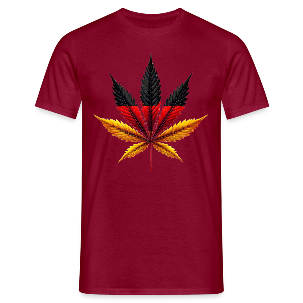 Cannabisblatt Germany Herren T-Shirt - Ziegelrot