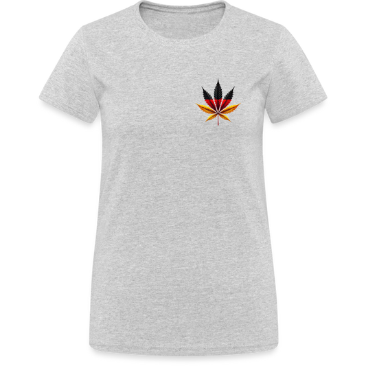 Cannabisblatt Germany Damen T-Shirt - Grau meliert