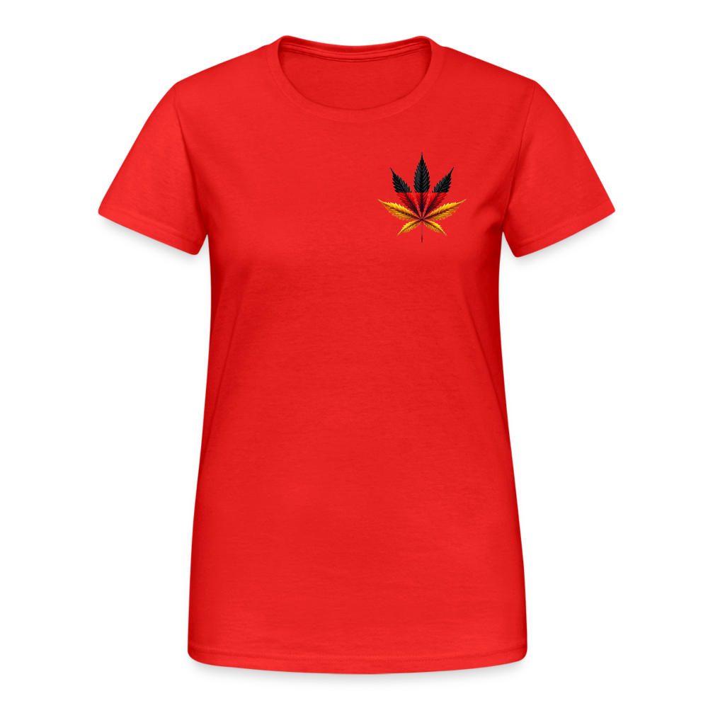 Cannabisblatt Germany Damen T-Shirt - Rot