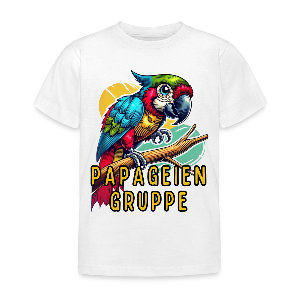 Papageiengruppe Kinder T-Shirt - Weiß