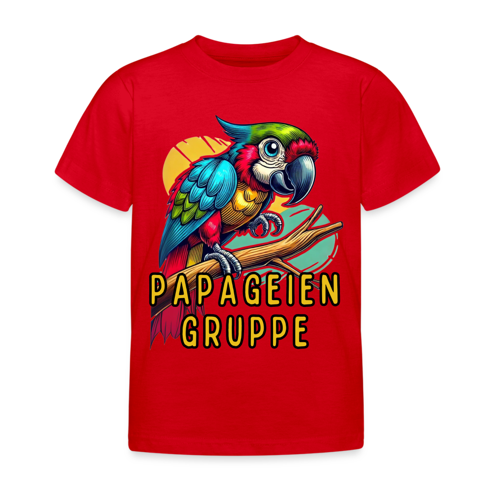 Papageiengruppe Kinder T-Shirt - Rot